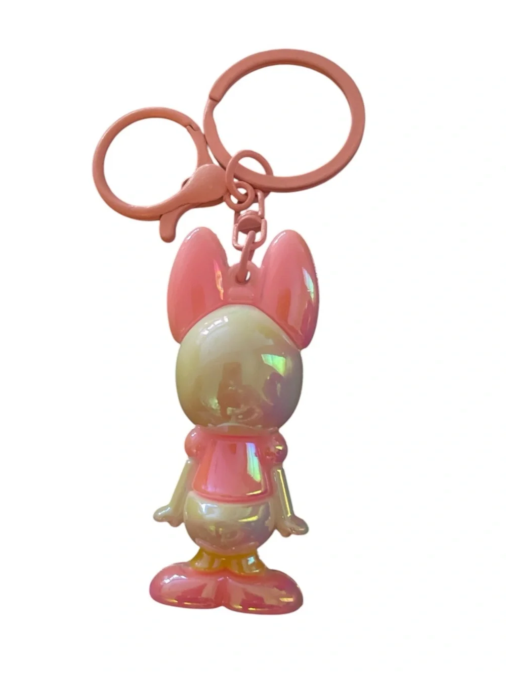 DAISY DUCK 3D IRIDESCENT BAG CHARM KEYCHAIN
